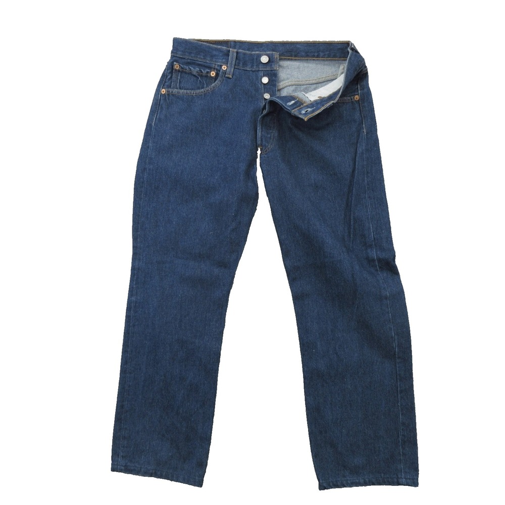 Levis 501 Jeans Mens 30X26 (Tag32X29) Blue Button Fly Straight Fit Denim Y2K VTG